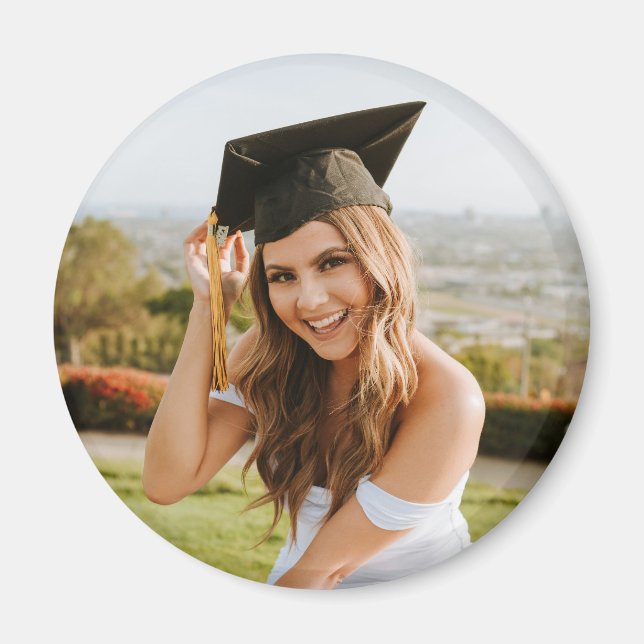 Íman Crie Sua Própria Foto Personalizada de Graduado (Frente)