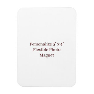 Íman Crie sua própria marca personalizada 3"x4" foto fl