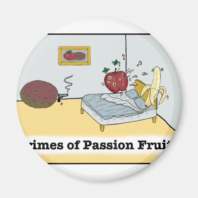 Íman Crimes da Fruta de Paixão Zazzle (Frente)