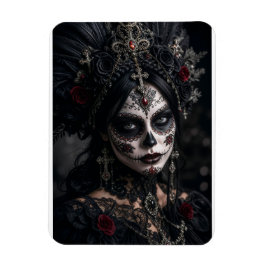Íman Crimson Gótico Calavera – Rosa Negra