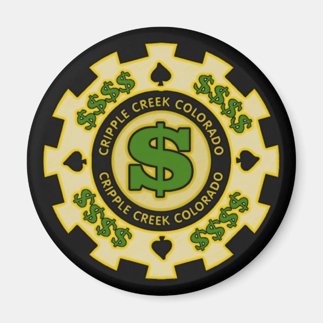 Íman Cripple Creek Colorado Poker Chip (Frente)