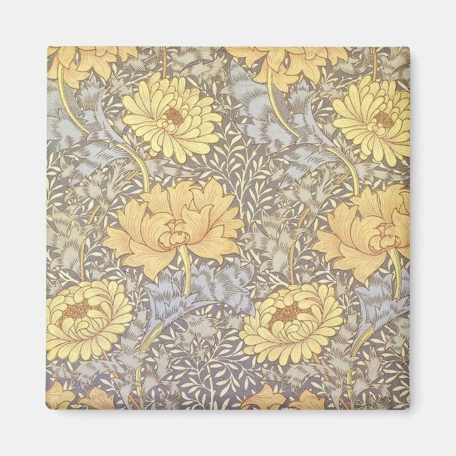 Íman Crisântemo Flor Bonita William Morris (Frente)
