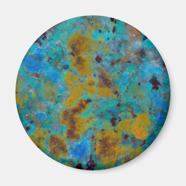 Íman Crisocola Jasper Azul Manchado (Frente)