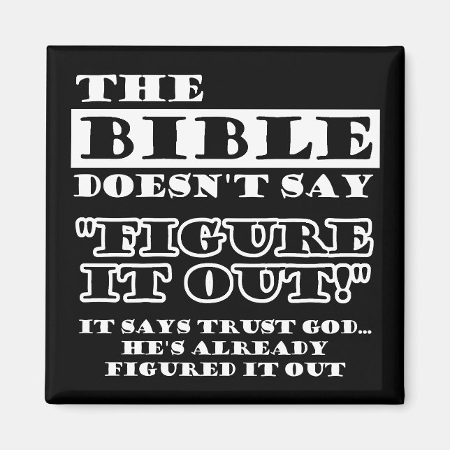 Íman Cristão Confie que Deus Tem Tudo sob Controle (Frente)