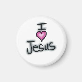 Íman Cristão Eu Amo Jesus Eu Amo Jesus Branco