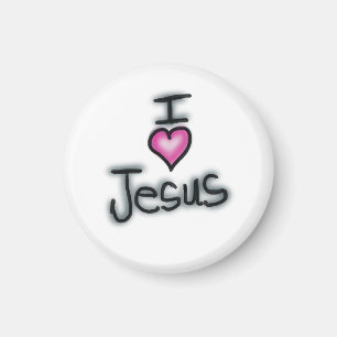 Íman Cristão Eu Amo Jesus Eu Amo Jesus Branco