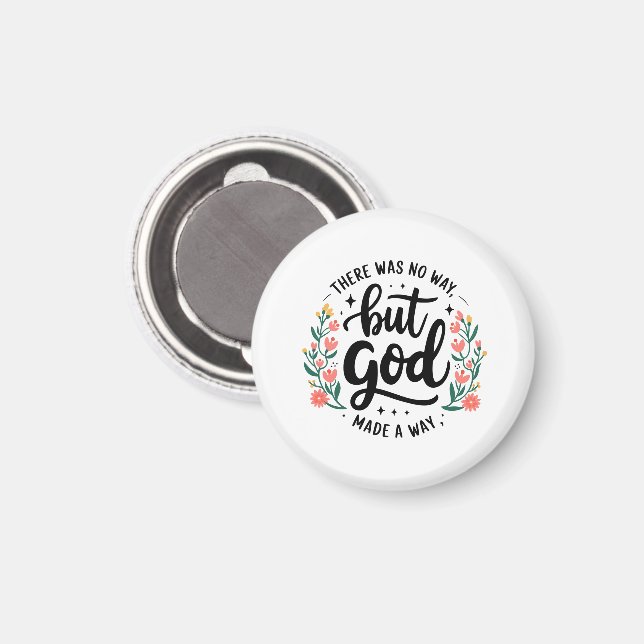 Íman Cristão Personalizado Sem Maneira Senão Deus (Front/Back)