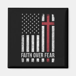 Íman Cristão Usa Bandeira Americana Cristo Fé Sobre F