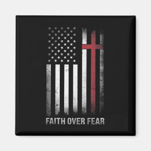 Íman Cristão Usa Bandeira Americana Cristo Fé Sobre F