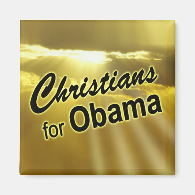 Íman Cristãos para Obama Magnet (nascer do sol) (Frente)