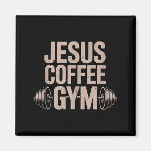 Íman Cristianismo Engraçado Treino Jesus Café Academia 