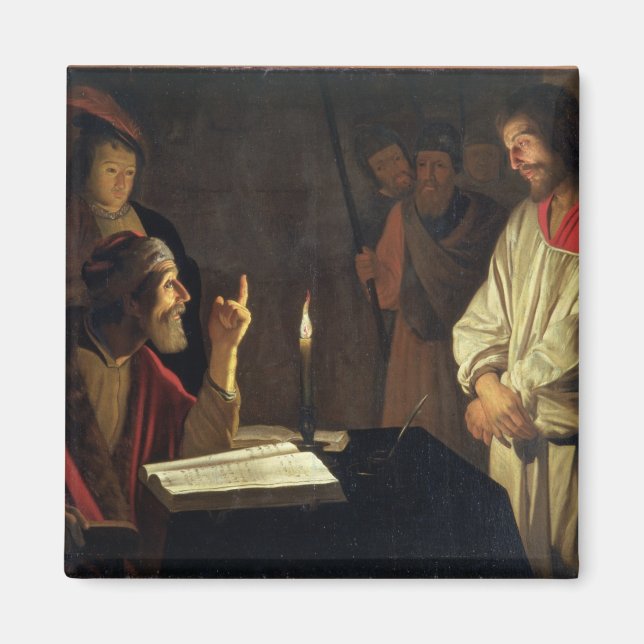 Íman Cristo Antes de Caiaphas (óleo na canvas) (Frente)
