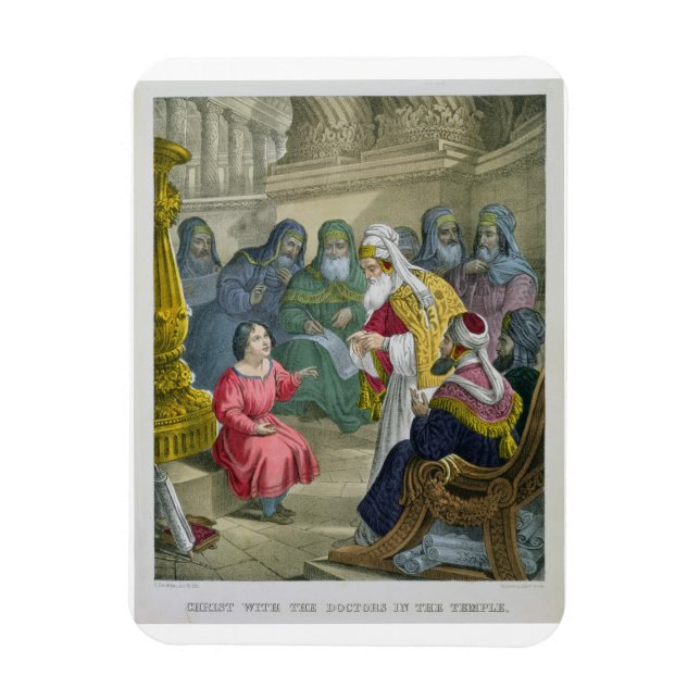 Íman Cristo com os Médicos do Templo, de uma bíblia (Vertical)