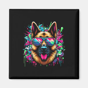 Íman Cristo do estilo de arte do Grafite de German shep