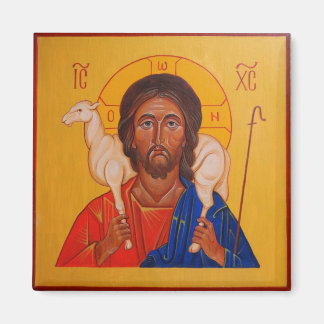 Íman Cristo do íon ortodoxo de boa pastora