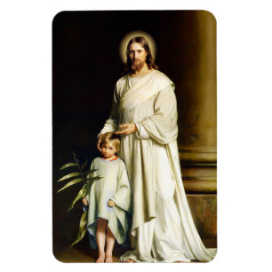 Íman Cristo e Criança. Magnets para presentes na Páscoa