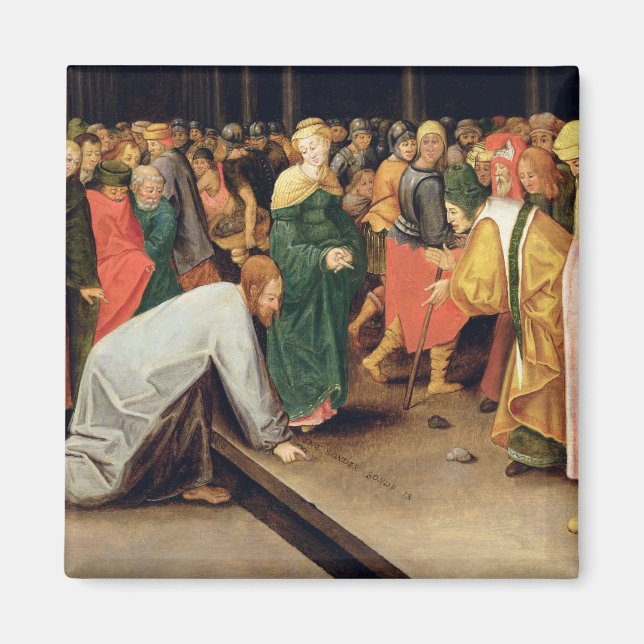 Íman Cristo e mulheres adultério, 1628 (Frente)