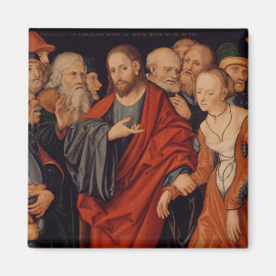Íman Cristo e o adultèrio recolhido mulher