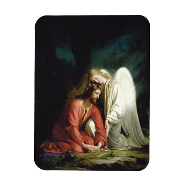 Íman Cristo em Gethsemane por Carl Bloch, Religioso (Vertical)