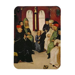 Íman Cristo entre os doutores (óleo no painel)