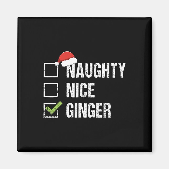 Íman Cristo Irlandês Naughn Nice Ginger Redhead Santa H (Frente)