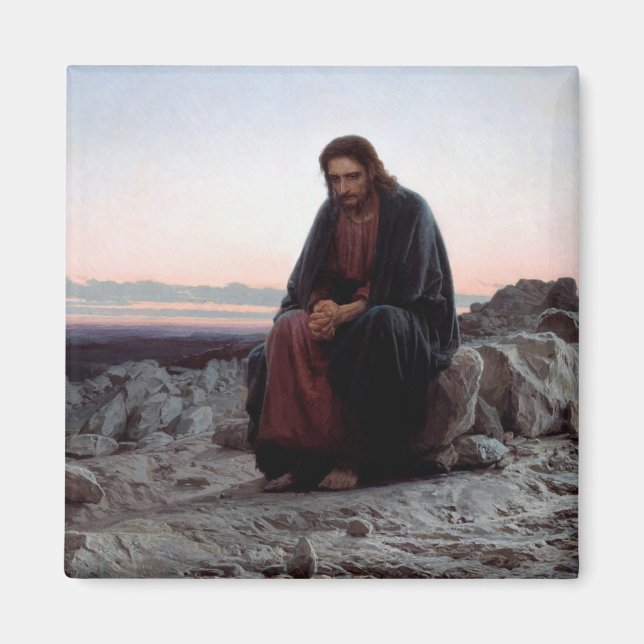 Íman Cristo na Natureza Selvagem, Ivan Kramskoi (Frente)