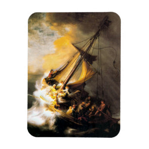 Íman Cristo na tempestade no mar de Galilee Rembrandt