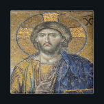 Íman Cristo Pantocrator Mosiac Icônico Religioso Roman<br><div class="desc">O cristo Pantocrator Mosiac Iconic Religerian Roman Art é uma fotografia da cena do Deesis ou da Justiça Universal. Uma representação icônica do Cristo em Majestade ou Cristo Pantocrator: entronado, carregando um livro, e flanqueado por Maria e Rua. John o Batista. Arte cristã é arte sagrada que usa temas e...</div>