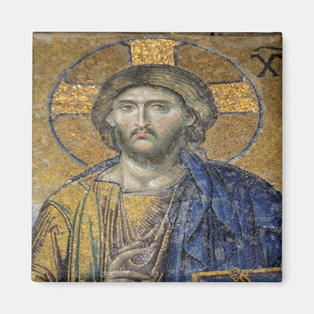 Íman Cristo Pantocrator Mosiac Icônico Religioso Roman  (Frente)