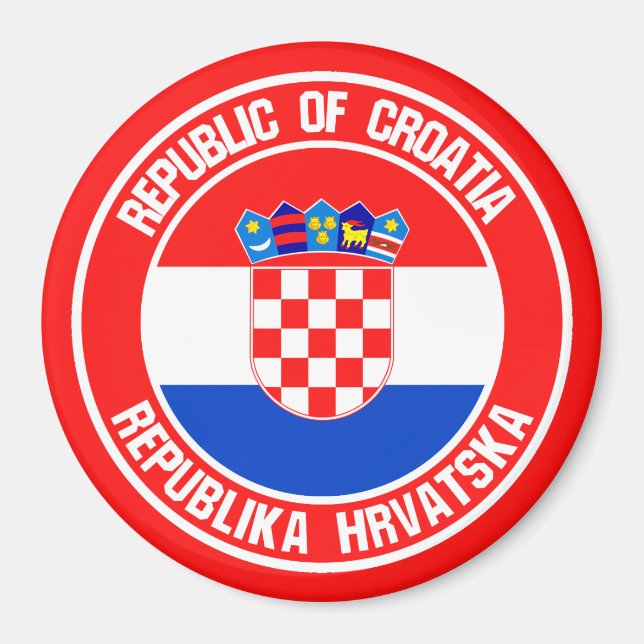 Íman Croácia Round Emblem (Frente)