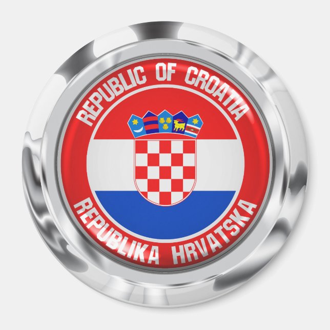 Íman Croácia Round Emblem (Frente)