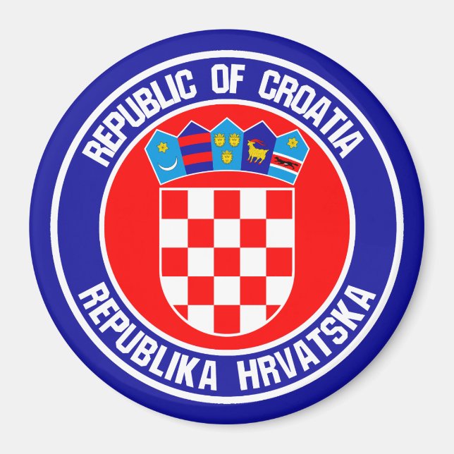 Íman Croácia Round Emblem (Frente)
