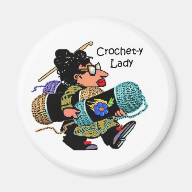 Íman Crochet-y Lady Magnet (Frente)