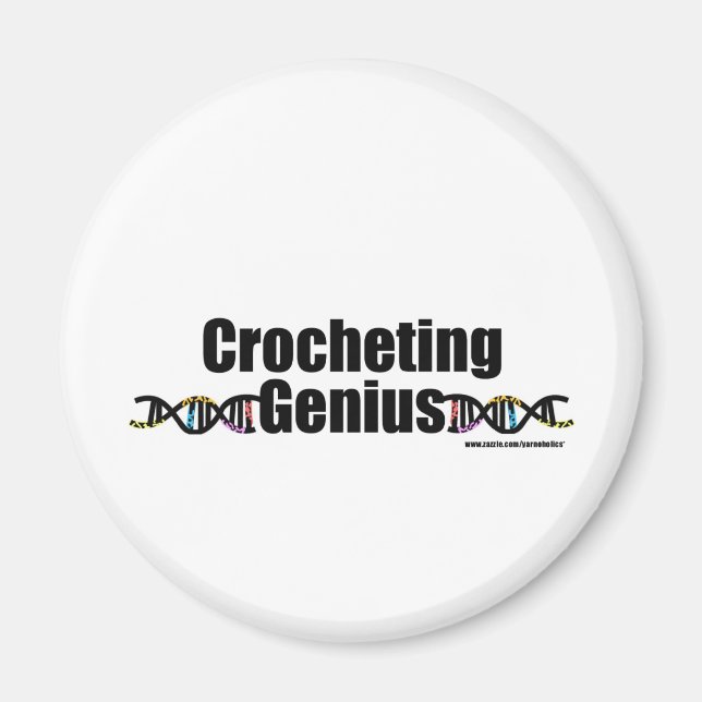 Íman Crocheting Genius DNA Merchandise (Frente)