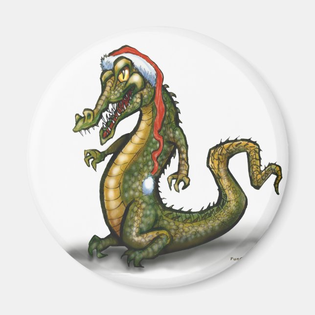 Íman Crocodilo de Natal (Frente)