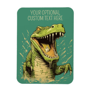 Íman Crocodilo de Texto Personalizado
