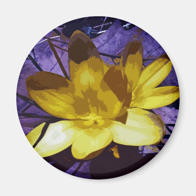 Íman Crocus Amarelo Digital (Frente)