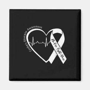 Íman Crohns Doease Heart Support Purple Ribbon Crohns