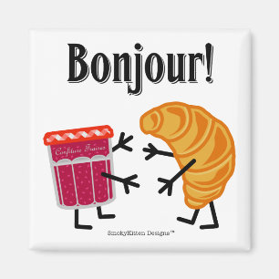 Íman Croissant e doce - Bonjour!