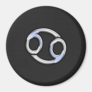 Íman Cromo como Cancer - Sinal de Zodíaco a Preto