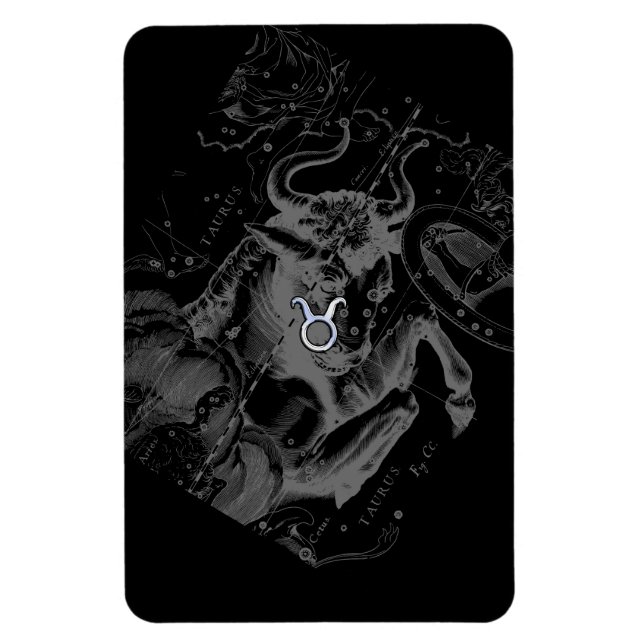 Íman Cromo como Taurus Zodiac Sinal em Hevélio (Vertical)
