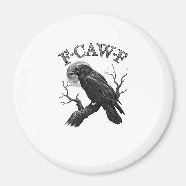 Íman Crow, F-Caw-F Funny Bird Moon Gothic Tri-Blend Crê (Frente)