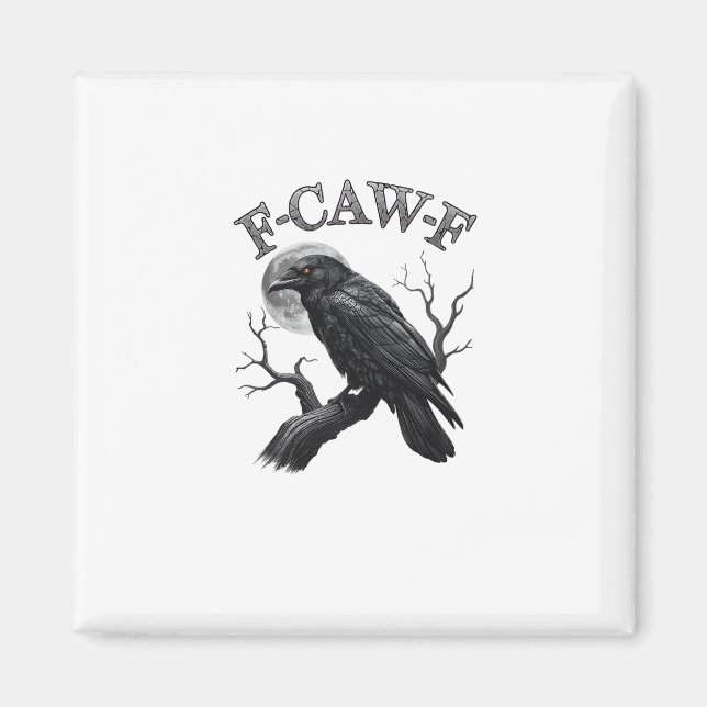 Íman Crow, F-Caw-F Funny Bird Moon Gothic Tri-Blend Cri (Frente)