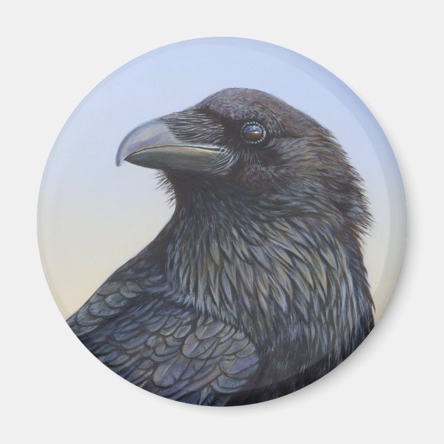 Íman Crow Raven Sunset Pintura (Frente)