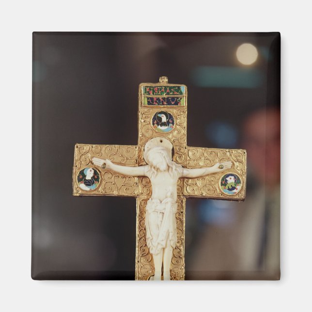Íman Crucifixo de alívio, Cristo de marfim em cruz de o (Frente)
