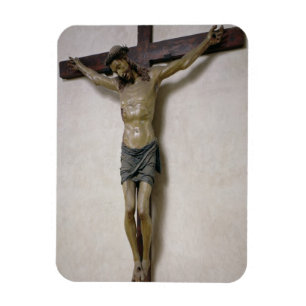Íman Crucifixo (madeira policroma)
