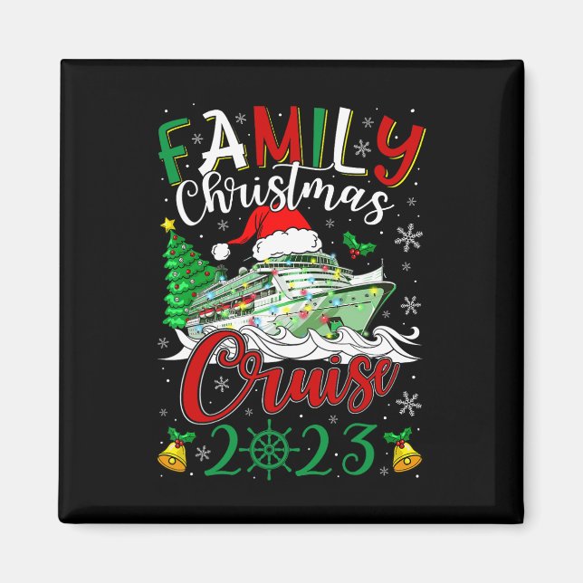 Íman Cruise de Natal da Família 2023 Feliz Cruisemas Bo (Frente)
