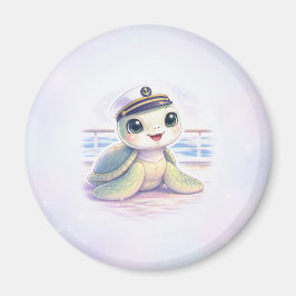 Íman Cruise Door Magnet - Kawaii Turtle Nautical Design