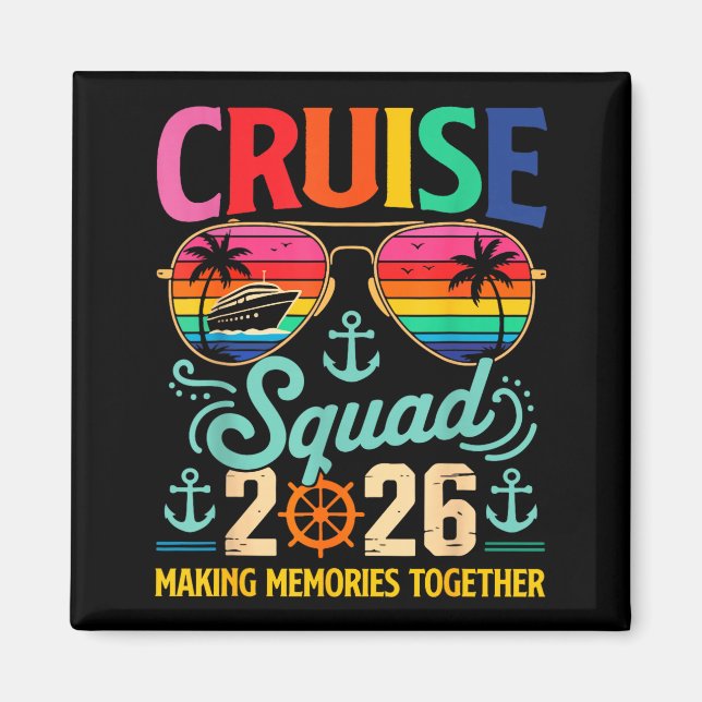 Íman Cruise Squad 2026 Family Group Matching Summer Vac (Frente)