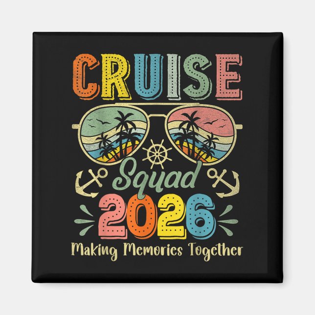 Íman Cruise Squad 2026 Family Group Matching Summer Vac (Frente)